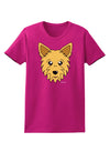 Cute Yorkshire Terrier Yorkie Dog Womens Dark T-Shirt by TooLoud-Womens T-Shirt-TooLoud-Hot-Pink-Small-Davson Sales