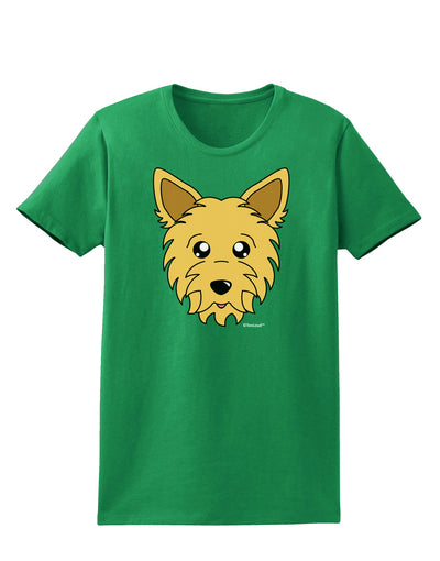 Cute Yorkshire Terrier Yorkie Dog Womens Dark T-Shirt by TooLoud-Womens T-Shirt-TooLoud-Kelly-Green-X-Small-Davson Sales