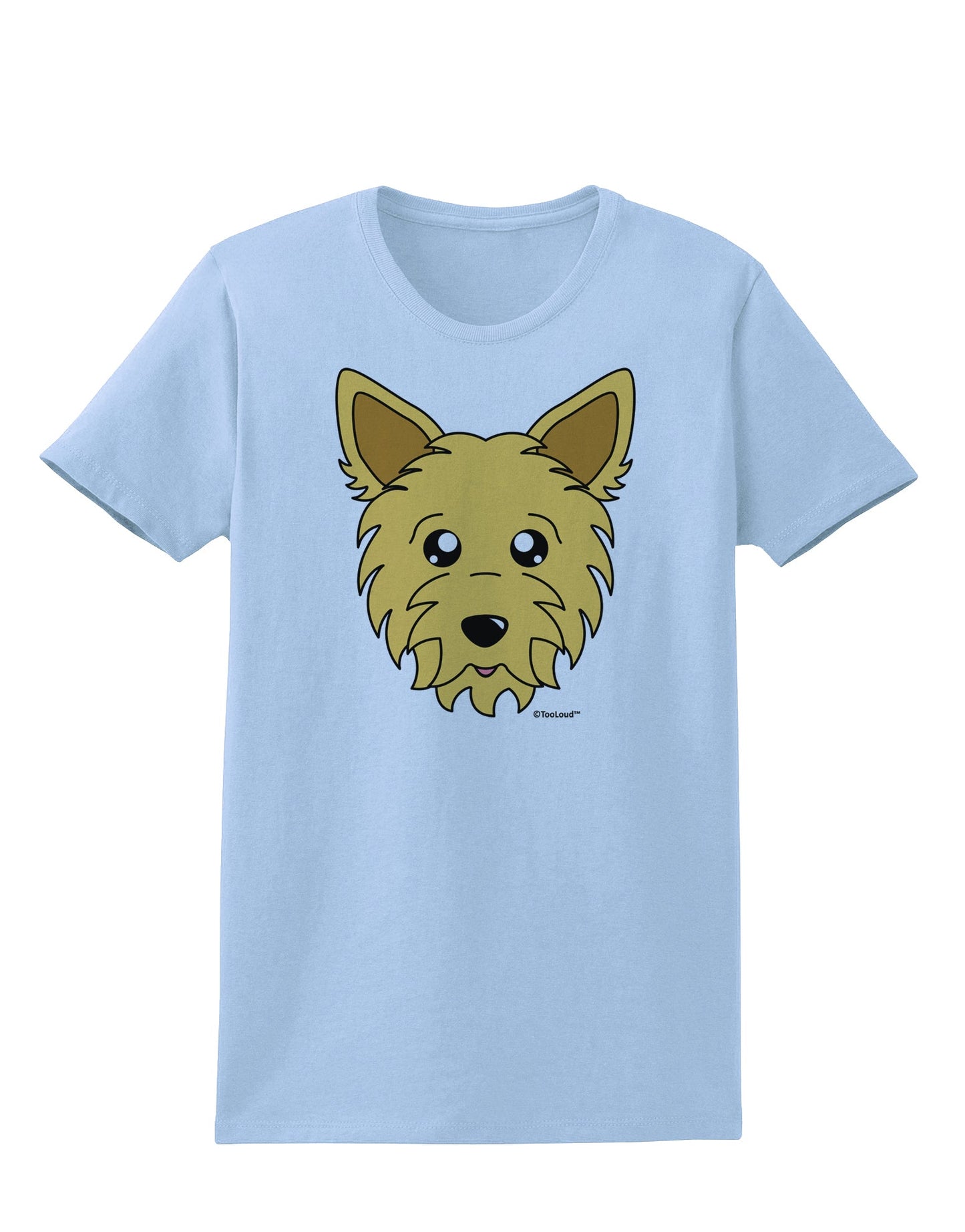 Cute Yorkshire Terrier Yorkie Dog Womens T-Shirt by TooLoud-Womens T-Shirt-TooLoud-Light-Blue-X-Small-Davson Sales