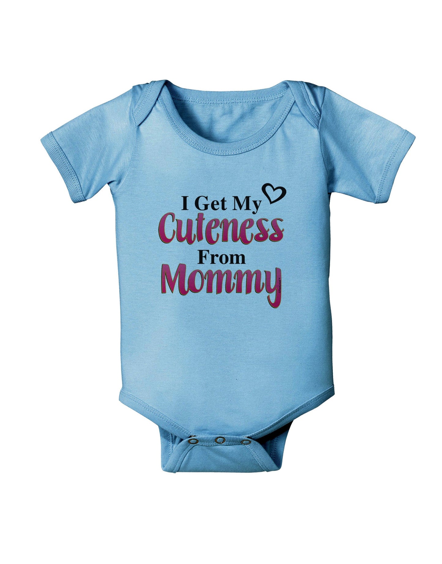 Cuteness From Mommy Baby Romper Bodysuit-Baby Romper-TooLoud-LightBlue-06-Months-Davson Sales