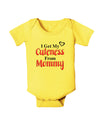 Cuteness From Mommy Baby Romper Bodysuit-Baby Romper-TooLoud-Yellow-06-Months-Davson Sales