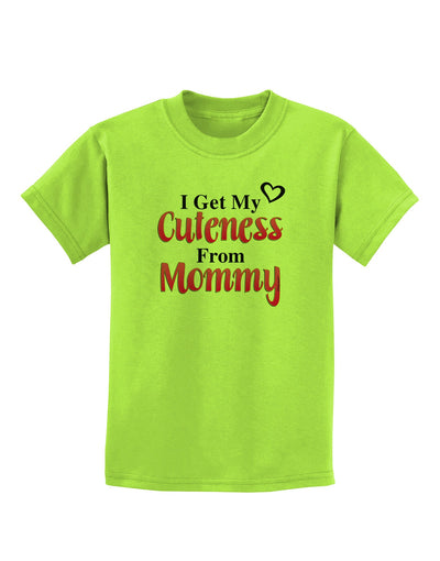 Cuteness From Mommy Childrens T-Shirt-Childrens T-Shirt-TooLoud-Lime-Green-X-Small-Davson Sales