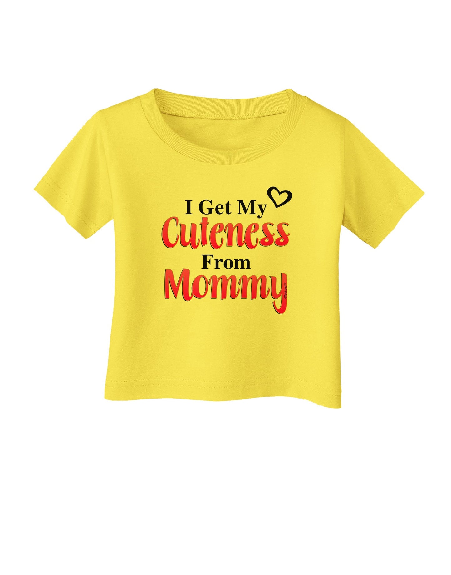 Cuteness From Mommy Infant T-Shirt-Infant T-Shirt-TooLoud-Yellow-06-Months-Davson Sales
