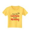 Cuteness From Mommy Toddler T-Shirt-Toddler T-Shirt-TooLoud-Yellow-2T-Davson Sales