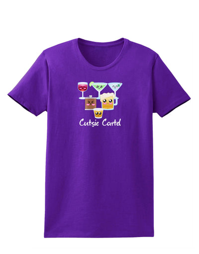 Cutsie Cartel Text Womens Dark T-Shirt-TooLoud-Purple-X-Small-Davson Sales