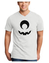 Cyclops Jack-o-Lantern Adult V-Neck T-shirt-Mens V-Neck T-Shirt-TooLoud-White-Small-Davson Sales