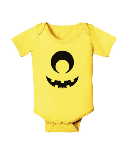 Cyclops Jack-o-Lantern Baby Romper Bodysuit-Baby Romper-TooLoud-Yellow-06-Months-Davson Sales