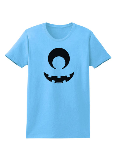 Cyclops Jack-o-Lantern Womens T-Shirt-Womens T-Shirt-TooLoud-Aquatic-Blue-X-Small-Davson Sales