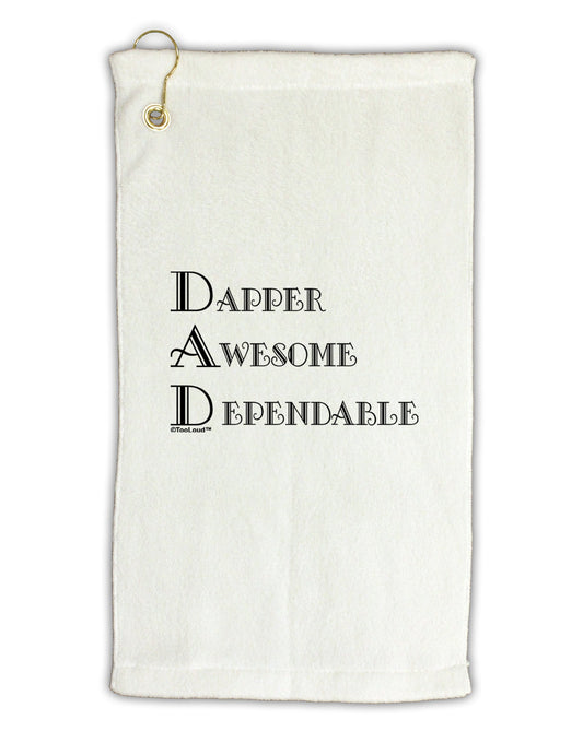 DAD - Acronym Micro Terry Gromet Golf Towel 16 x 25 inch by TooLoud-Golf Towel-TooLoud-White-Davson Sales