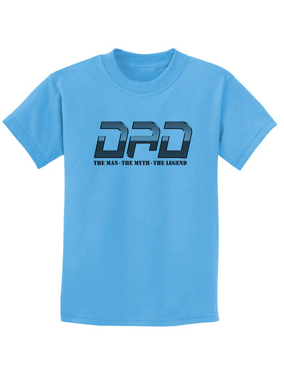 DAD Man Myth Legend Childrens T-Shirt-Childrens T-Shirt-TooLoud-Aquatic-Blue-X-Small-Davson Sales