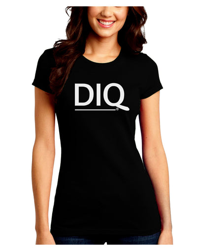 DIQ Wear Logo Juniors Crew Dark T-Shirt-T-Shirts Juniors Tops-DIQ Wear-Black-Juniors Fitted Small-Davson Sales