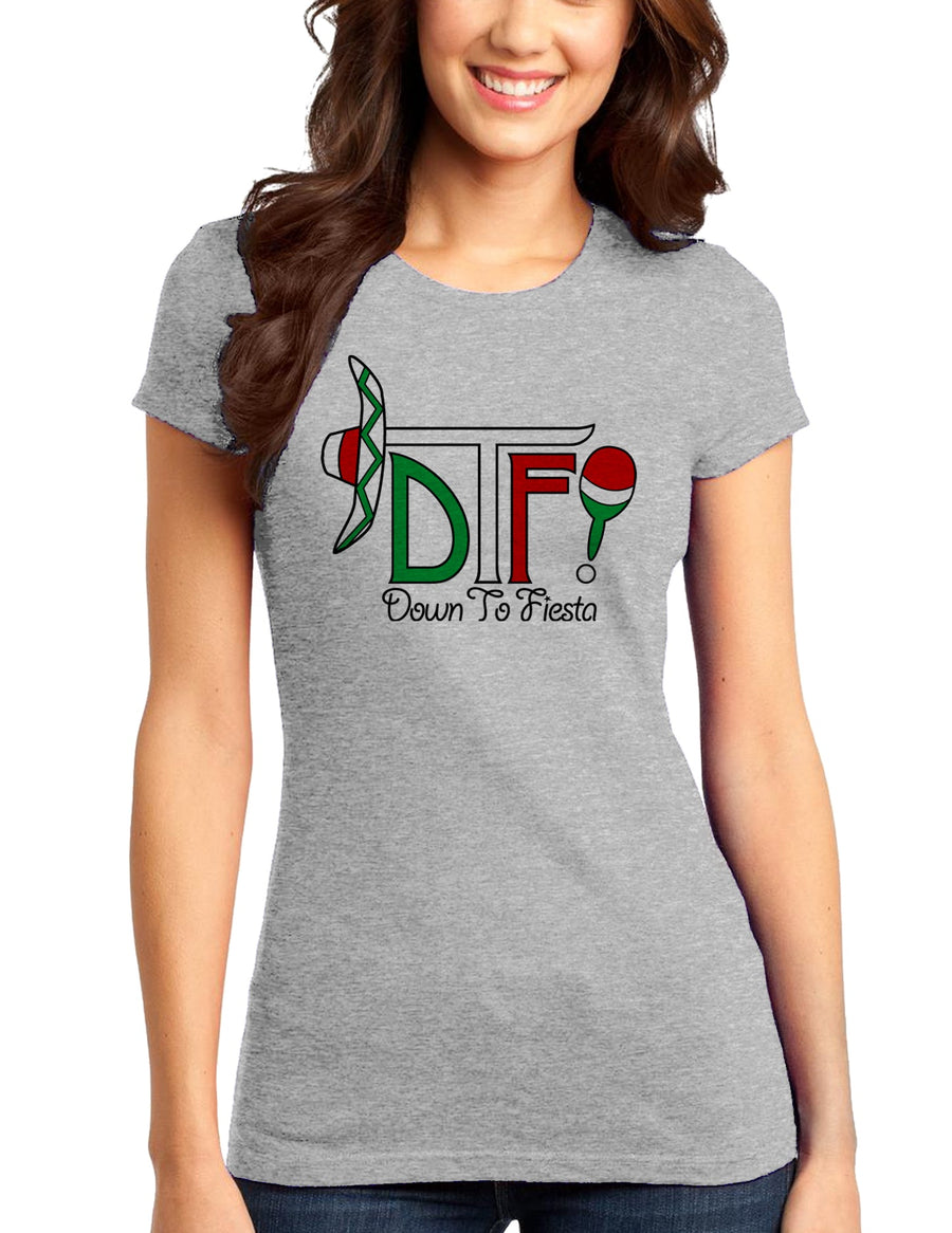 DTF Down To Fiesta Juniors T-Shirt-Womens Juniors T-Shirt-TooLoud-White-Small-Davson Sales