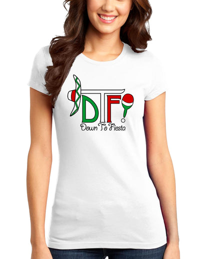 DTF Down To Fiesta Juniors T-Shirt-Womens Juniors T-Shirt-TooLoud-White-Small-Davson Sales