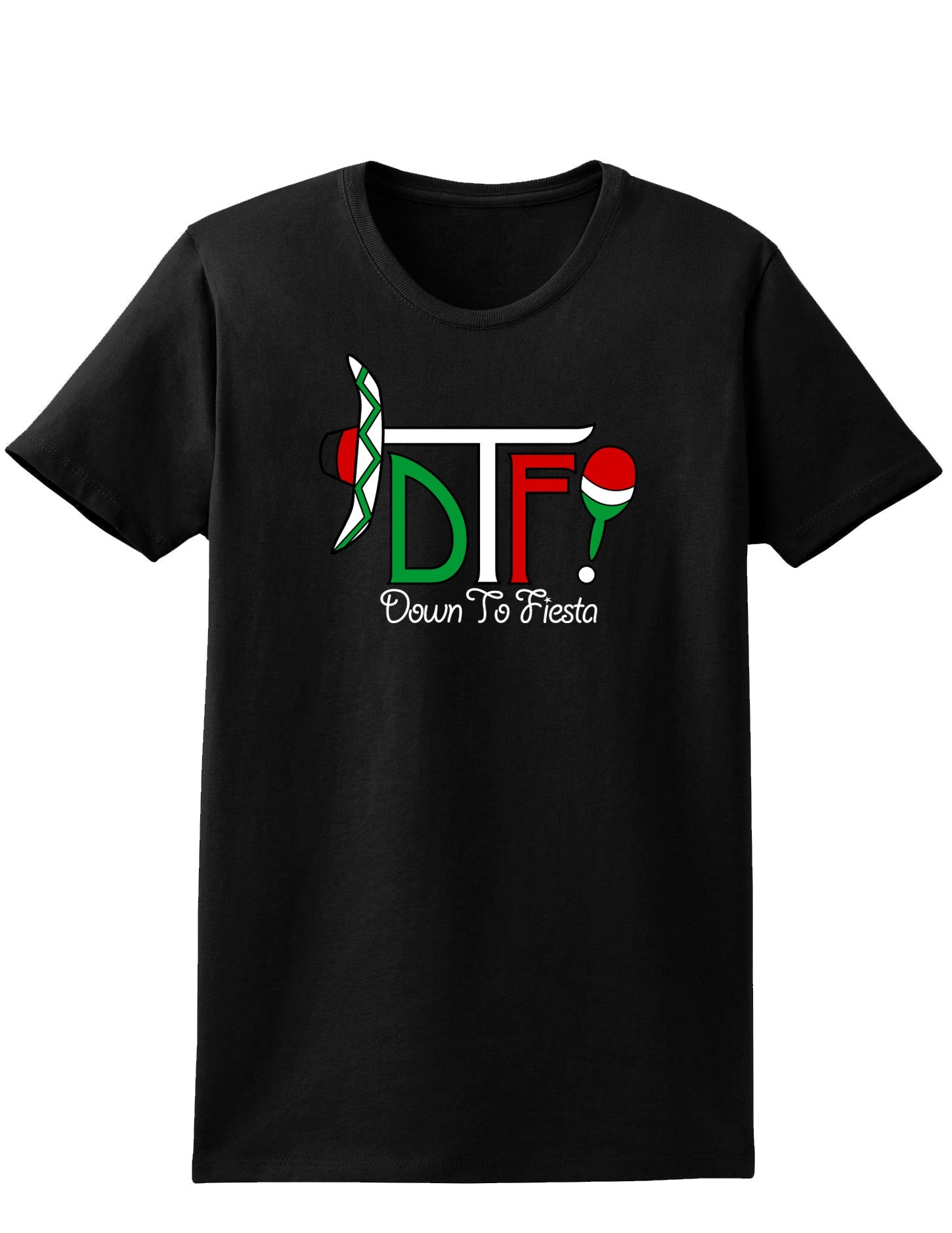 DTF Down To Fiesta Womens Dark T-Shirt-TooLoud-Black-X-Small-Davson Sales