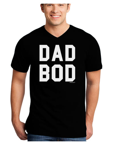 Dad Bod Design Adult Dark V-Neck T-Shirt by TooLoud-Mens V-Neck T-Shirt-TooLoud-Black-Small-Davson Sales