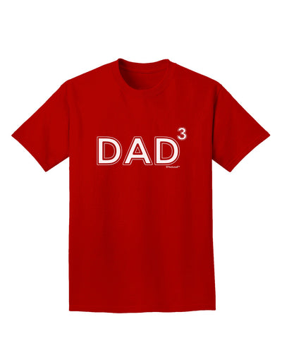 Dad Cubed - Dad of Three Adult Dark T-Shirt-Mens T-Shirt-TooLoud-Red-Small-Davson Sales