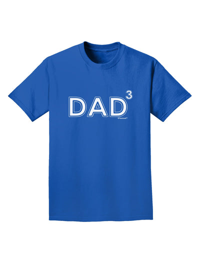 Dad Cubed - Dad of Three Adult Dark T-Shirt-Mens T-Shirt-TooLoud-Royal-Blue-Small-Davson Sales