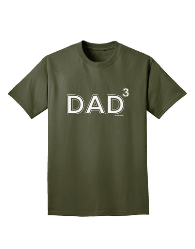 Dad Cubed - Dad of Three Adult Dark T-Shirt-Mens T-Shirt-TooLoud-Military-Green-Small-Davson Sales