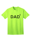 Dad Cubed - Stylish Adult T-Shirt for the Proud Father of Three-Mens T-shirts-TooLoud-Neon-Green-Small-Davson Sales