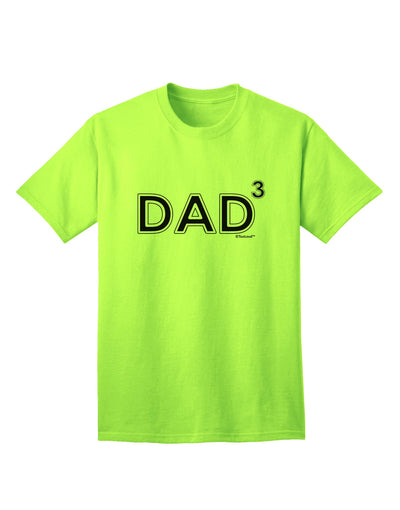 Dad Cubed - Stylish Adult T-Shirt for the Proud Father of Three-Mens T-shirts-TooLoud-Neon-Green-Small-Davson Sales