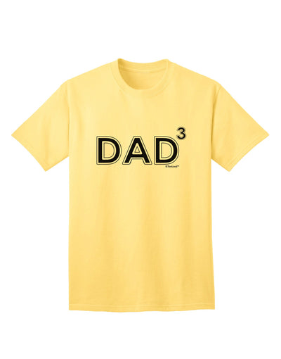 Dad Cubed - Stylish Adult T-Shirt for the Proud Father of Three-Mens T-shirts-TooLoud-Yellow-Small-Davson Sales