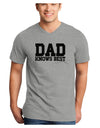 Dad Knows Best Adult V-Neck T-shirt by TooLoud-Mens V-Neck T-Shirt-TooLoud-HeatherGray-Small-Davson Sales