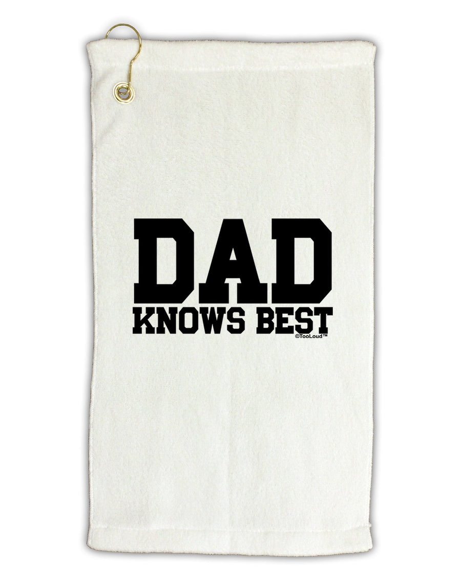 Dad Knows Best Micro Terry Gromet Golf Towel 16 x 25 inch by TooLoud-Golf Towel-TooLoud-White-Davson Sales