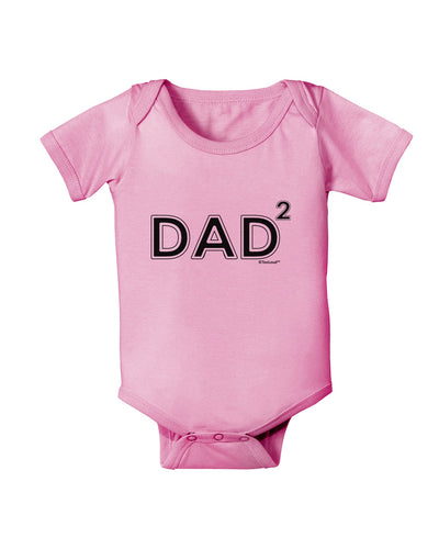 Dad Squared - Dad of Two Baby Romper Bodysuit by TooLoud-Baby Romper-TooLoud-Light-Pink-06-Months-Davson Sales