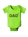 Dad Squared - Dad of Two Baby Romper Bodysuit by TooLoud-Baby Romper-TooLoud-Lime-Green-06-Months-Davson Sales