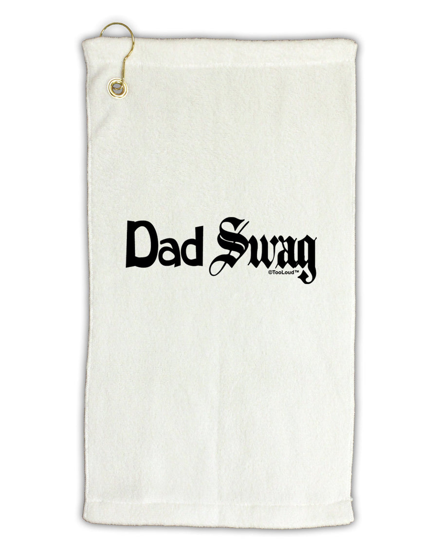 Dad Swag Text Micro Terry Gromet Golf Towel 16 x 25 inch by TooLoud-Golf Towel-TooLoud-White-Davson Sales