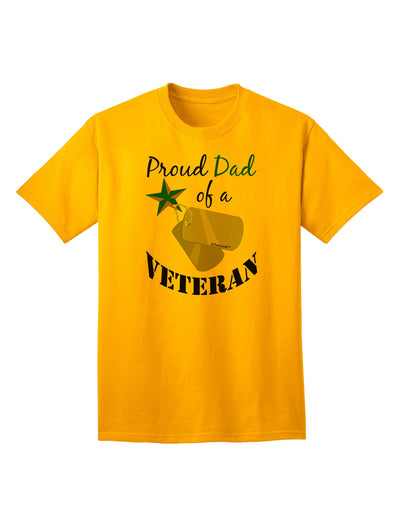 Dad of Veteran Adult T-Shirt-Mens T-Shirt-TooLoud-Gold-Small-Davson Sales