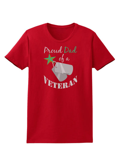 Dad of Veteran Womens Dark T-Shirt-TooLoud-Red-X-Small-Davson Sales