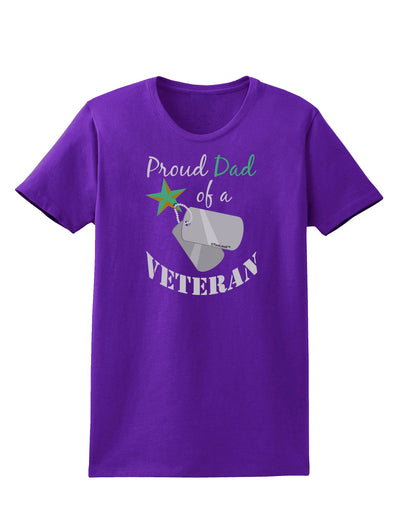 Dad of Veteran Womens Dark T-Shirt-TooLoud-Purple-X-Small-Davson Sales