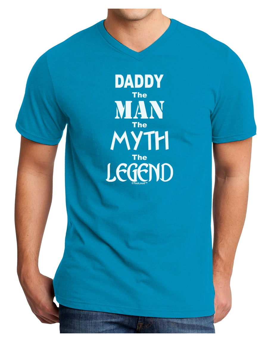 Daddy The Man The Myth The Legend Adult Dark V-Neck T-Shirt by TooLoud-TooLoud-Black-Small-Davson Sales