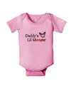 Daddys Lil Monster Baby Romper Bodysuit-Baby Romper-TooLoud-Pink-06-Months-Davson Sales