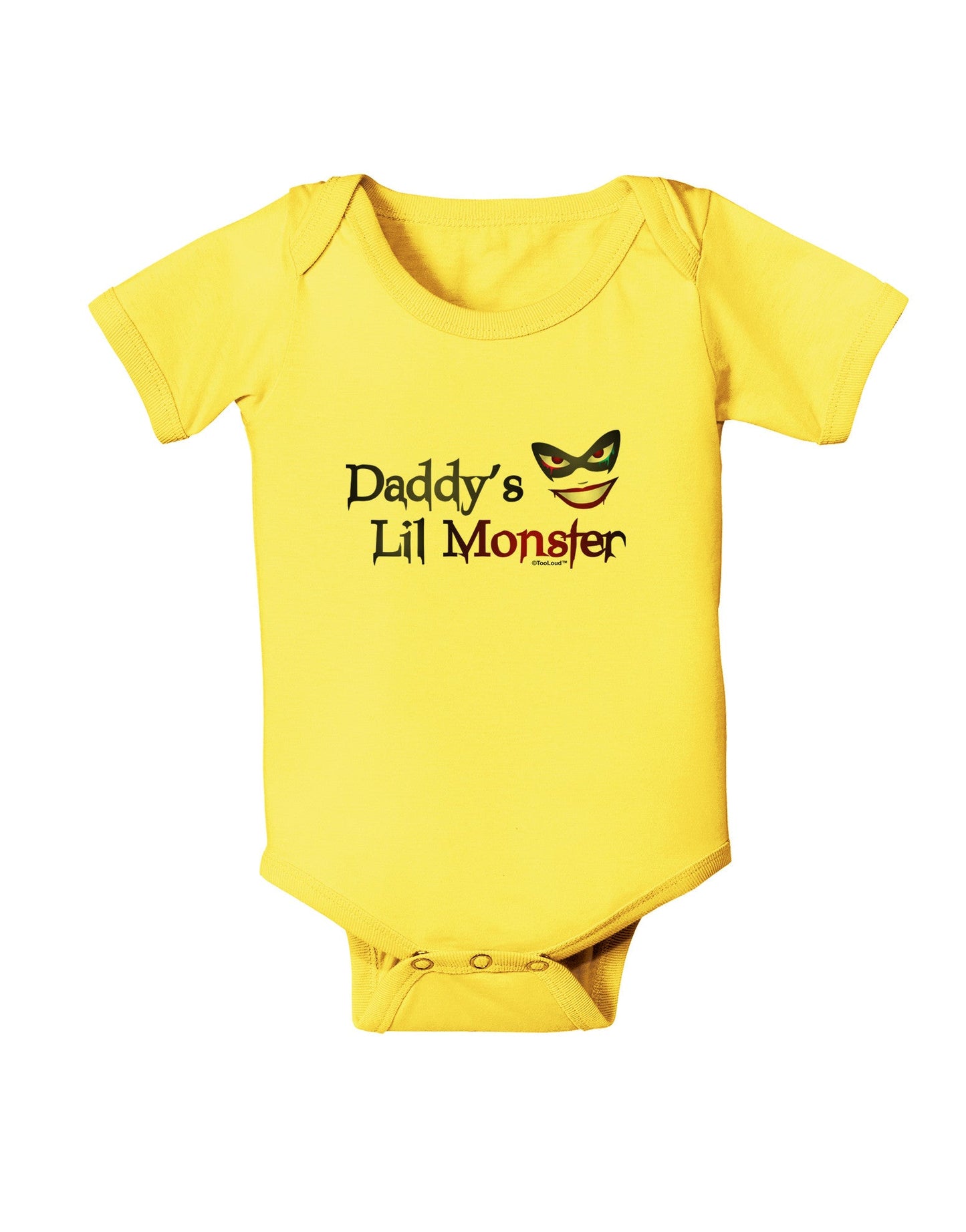Daddys Lil Monster Baby Romper Bodysuit-Baby Romper-TooLoud-Yellow-06-Months-Davson Sales