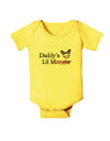 Daddys Lil Monster Baby Romper Bodysuit-Baby Romper-TooLoud-Yellow-06-Months-Davson Sales