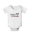 Daddys Lil Monster Baby Romper Bodysuit-Baby Romper-TooLoud-White-06-Months-Davson Sales