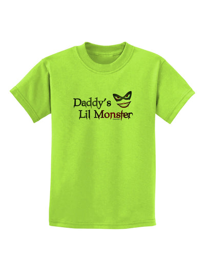 Daddys Lil Monster Childrens T-Shirt-Childrens T-Shirt-TooLoud-Lime-Green-X-Small-Davson Sales