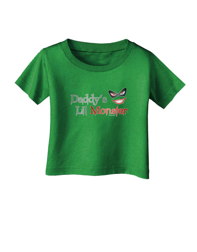 Daddys Lil Monster Infant T-Shirt Dark-Infant T-Shirt-TooLoud-Clover-Green-06-Months-Davson Sales