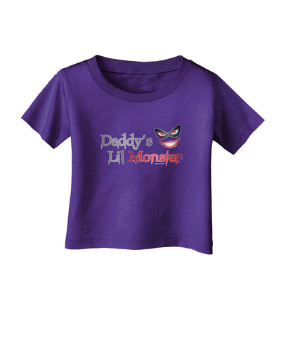Daddys Lil Monster Infant T-Shirt Dark-Infant T-Shirt-TooLoud-Purple-06-Months-Davson Sales