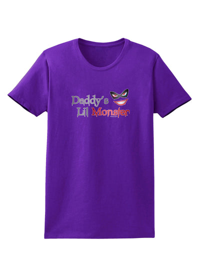 Daddys Lil Monster Womens Dark T-Shirt-TooLoud-Purple-X-Small-Davson Sales