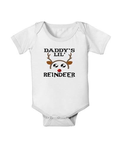 Daddy's Lil Reindeer Boy Baby Romper Bodysuit-Baby Romper-TooLoud-White-06-Months-Davson Sales