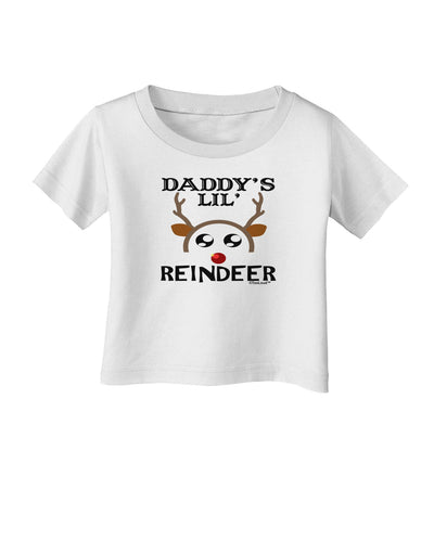 Daddy's Lil Reindeer Boy Infant T-Shirt-Infant T-Shirt-TooLoud-White-06-Months-Davson Sales