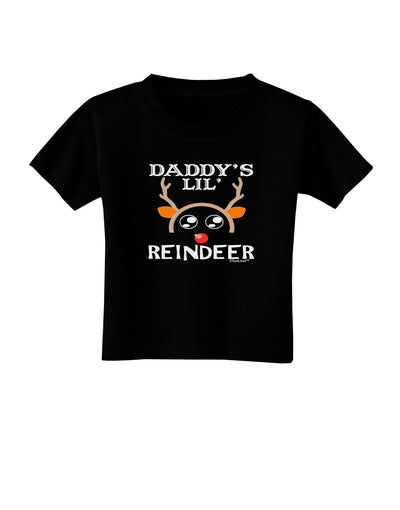 Daddy's Lil Reindeer Boy Toddler T-Shirt Dark-Toddler T-Shirt-TooLoud-Black-2T-Davson Sales