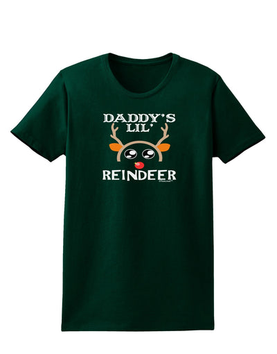 Daddy's Lil Reindeer Boy Womens Dark T-Shirt-TooLoud-Forest-Green-Small-Davson Sales