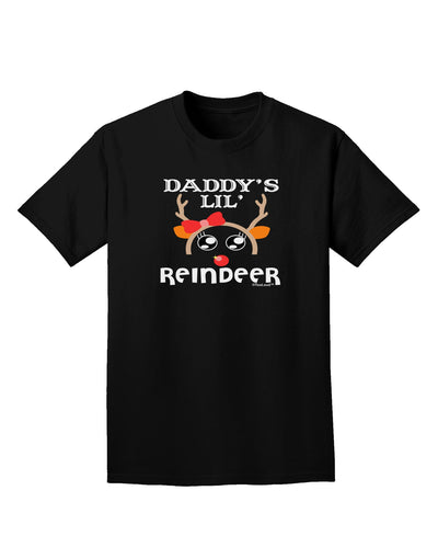 Daddy's Lil Reindeer Girl Adult Dark T-Shirt-Mens T-Shirt-TooLoud-Black-Small-Davson Sales