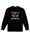 Daddy's Lil Reindeer Girl Adult Long Sleeve Dark T-Shirt-TooLoud-Black-Small-Davson Sales