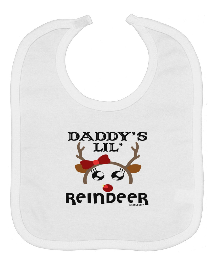 Daddy's Lil Reindeer Girl Baby Bib