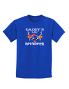 Daddy's Lil Reindeer Girl Childrens Dark T-Shirt-Childrens T-Shirt-TooLoud-Royal-Blue-X-Small-Davson Sales